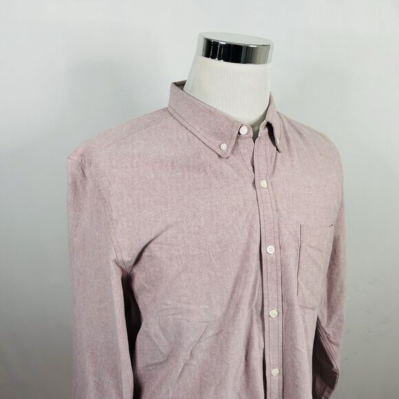 AG Adriano Goldschmied XL Standard Fit Oxford Shirt Pink Cotton Button Down - Picture 1 of 5